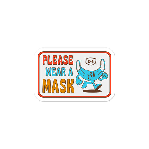Please Wear a Mask Sticker